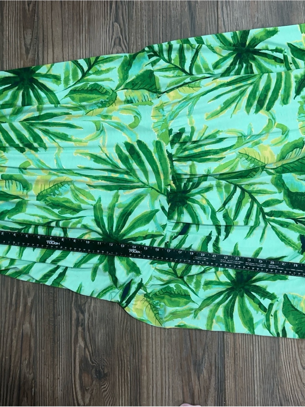 Tropical Green Leaf Summer Hawaiian Vacation Cruise Beach Maxi Dress - Picture 10 of 16
